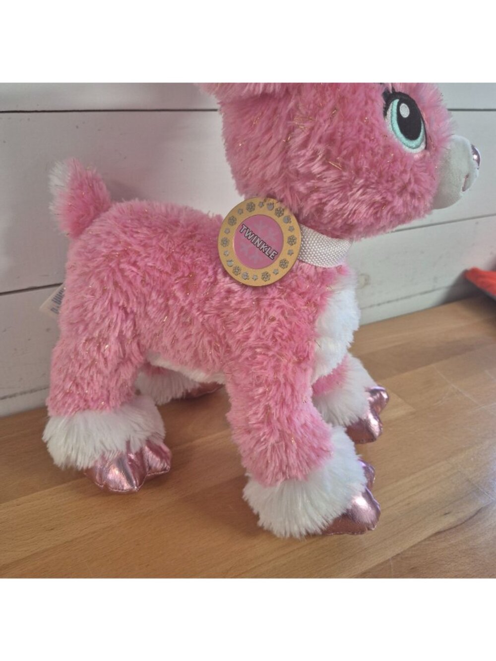 Build-A-Bear Workshop Twinkle Sparkle Pink Plush Reindeer 14" Plush - Picture 4 of 9